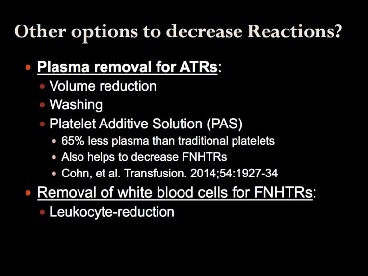 Shafi slide 6 - What else can we do to decrease reactions?