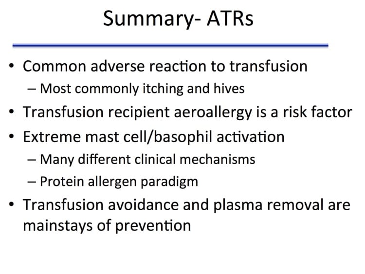 Savage Slide 10 - Summary of ATRs