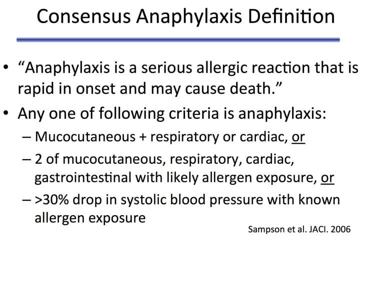 Savage Slide 2 - Anaphylaxis Definition