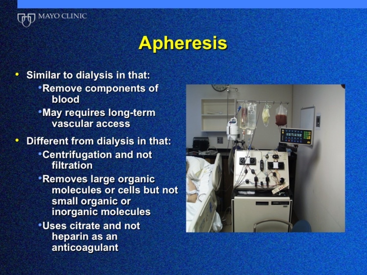 Winters Slide 1 - Apheresis vs. Dialysis