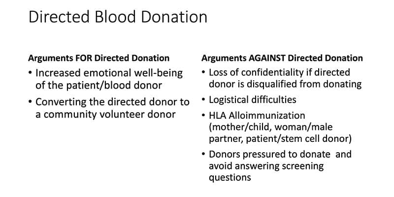 Slide 1 - Pros and Cons of Directed Donation
