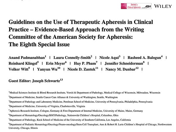 therapeutic apheresis
