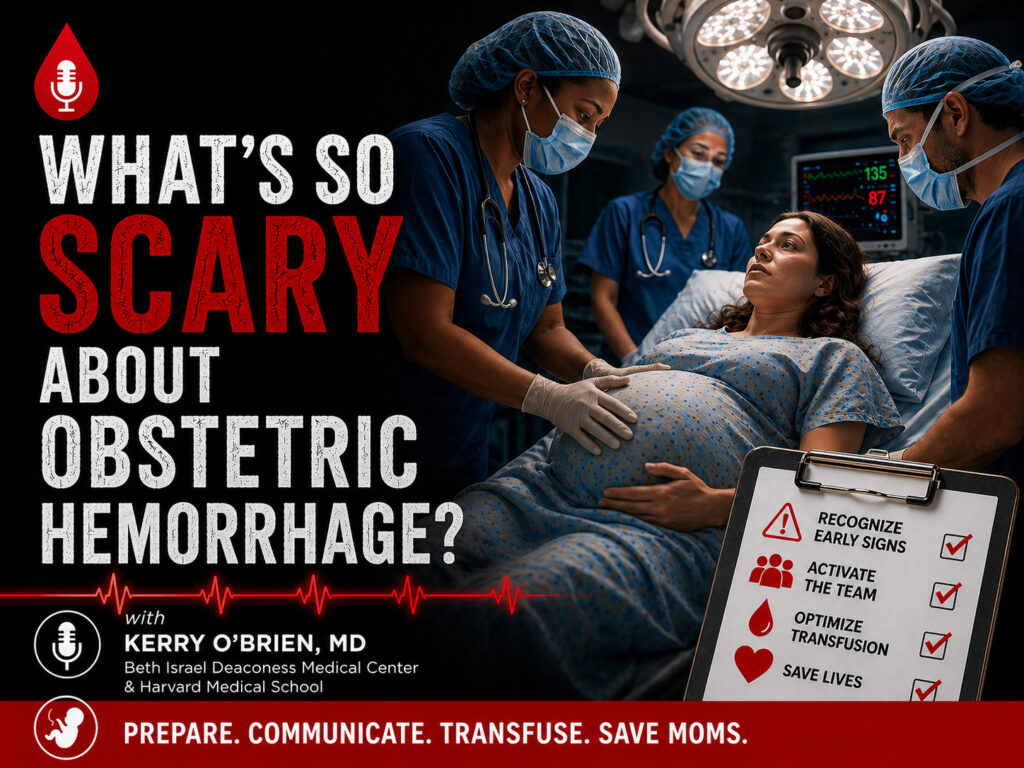 105CE featured image showing pregnant woman being attended by physicians